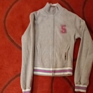 Triple Five Soul Zip Up Jacket With Silk And Glitter Detailing